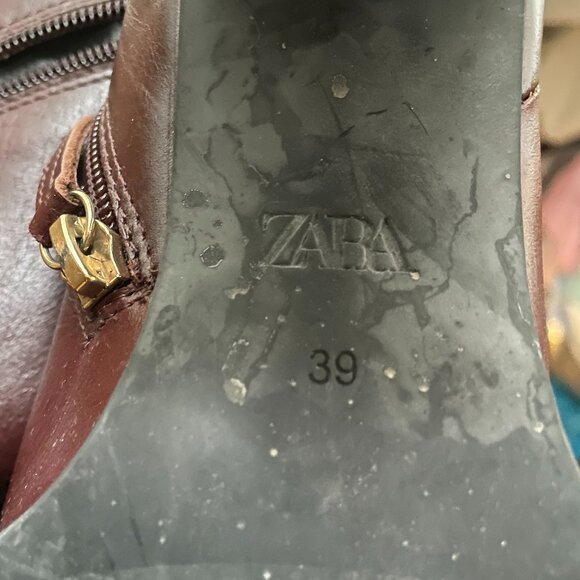 Zara Dark Red Boots - Picture 5 of 5